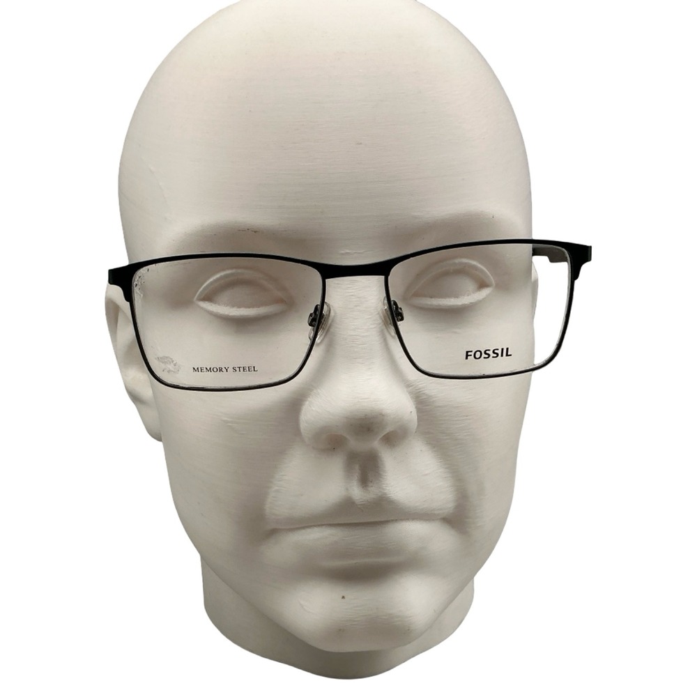 Fossil FOS 7166 DLD Matte Black Memory Steel Eyeglasses Frames 55-18-145